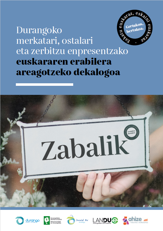 Merkataritza eta ostalaritzn euskara sustatzeko dekalogoa